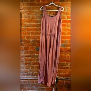Pink Sleeveless High Waisted Wide Leg Tank Jumpsuit XXL